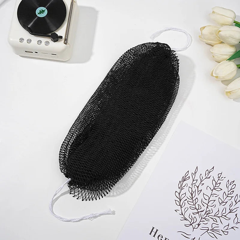 African Exfoliating Bath Scrubber Net Extra Coarse Long Back Scrubber for Shower Body Scrub Mitt for Dead Skin Removal