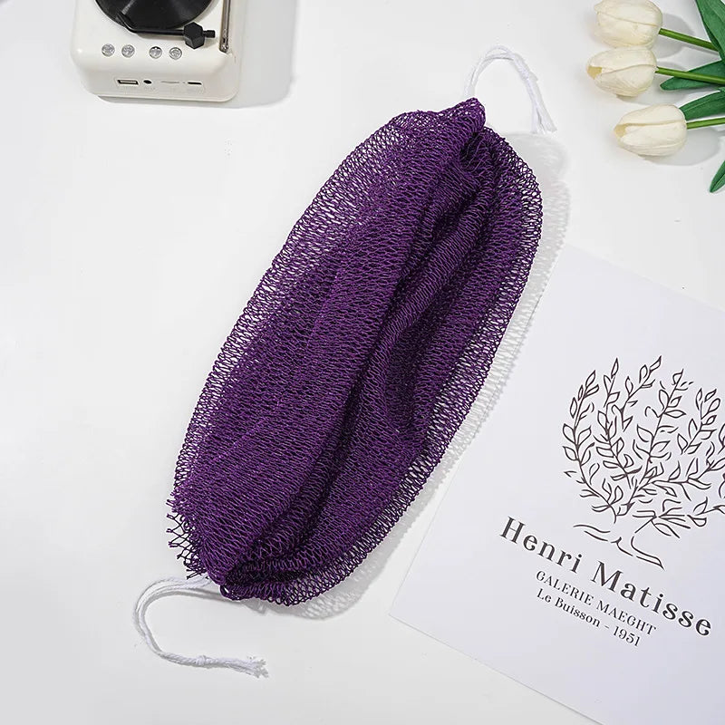 African Exfoliating Bath Scrubber Net Extra Coarse Long Back Scrubber for Shower Body Scrub Mitt for Dead Skin Removal