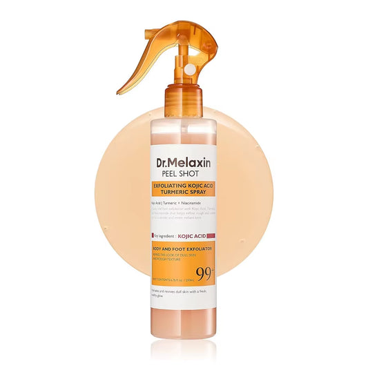 Kojic Acid Turmeric Exfoliating Spray 200Ml | Body Keratin Care | Gentle Exfoliation | Leaves Skin Radiant