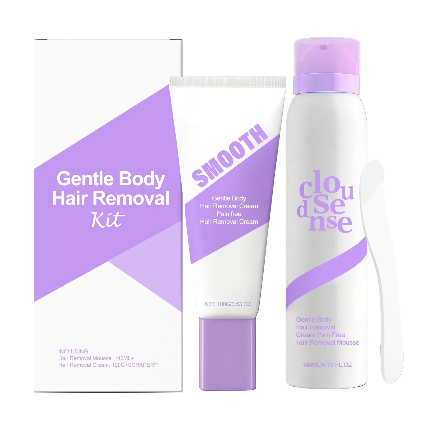 Painless Hair Removal Set for Underarm Private Body Leg Gentle Non-Irritating Smooth Hair Growth Inhibitor Body Care for Women