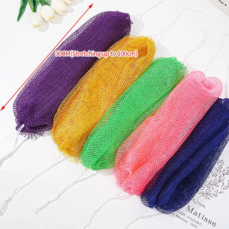 African Exfoliating Bath Scrubber Net Extra Coarse Long Back Scrubber for Shower Body Scrub Mitt for Dead Skin Removal