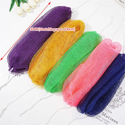 African Exfoliating Bath Scrubber Net Extra Coarse Long Back Scrubber for Shower Body Scrub Mitt for Dead Skin Removal