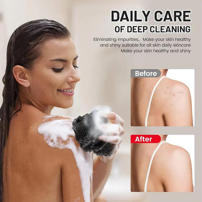 African Exfoliating Bath Scrubber Net Extra Coarse Long Back Scrubber for Shower Body Scrub Mitt for Dead Skin Removal